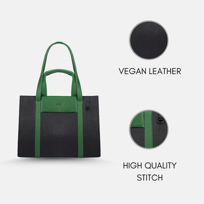 Lady Leader Tote Bag ( Green And Black )