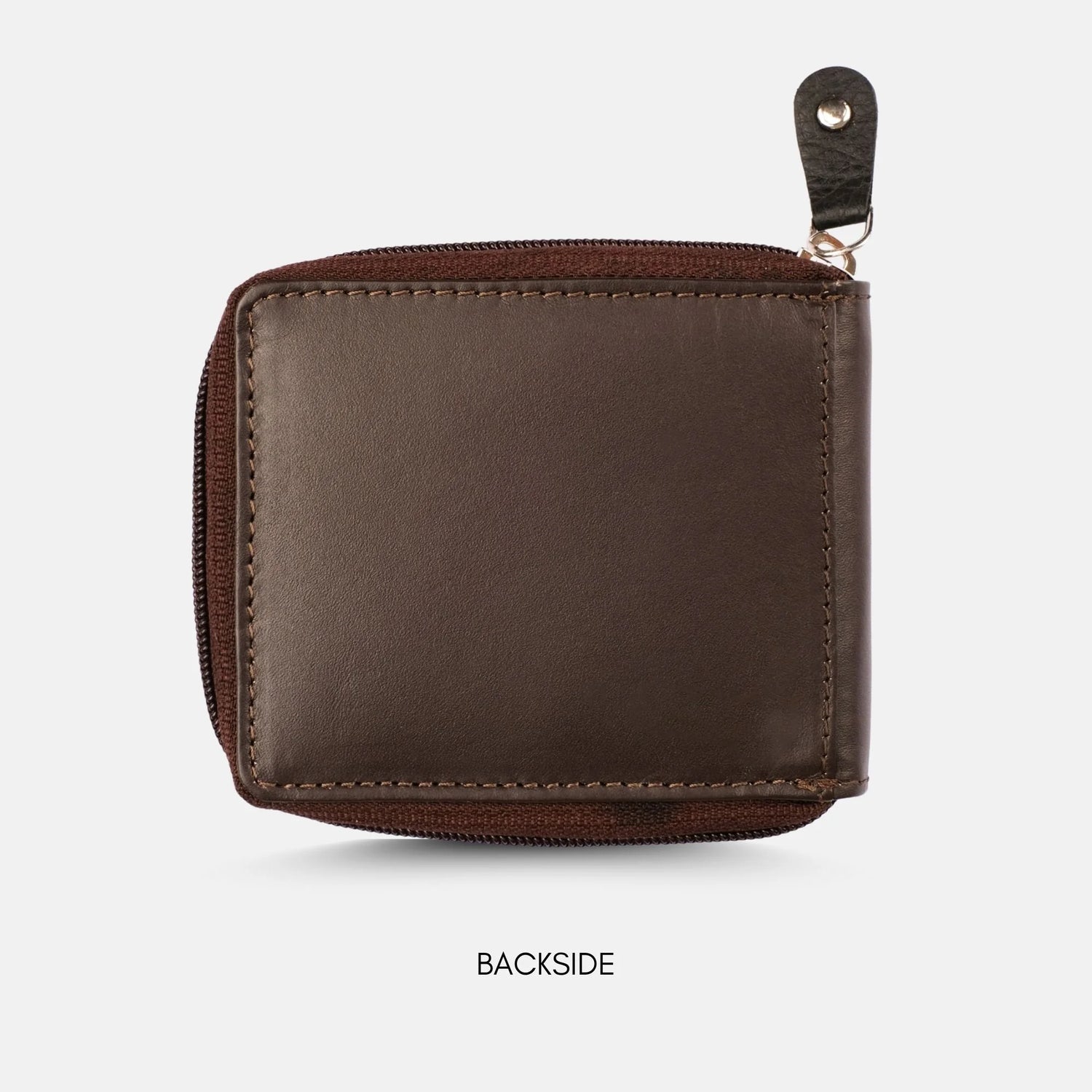Secure Zip Wallet Chocolate Brown