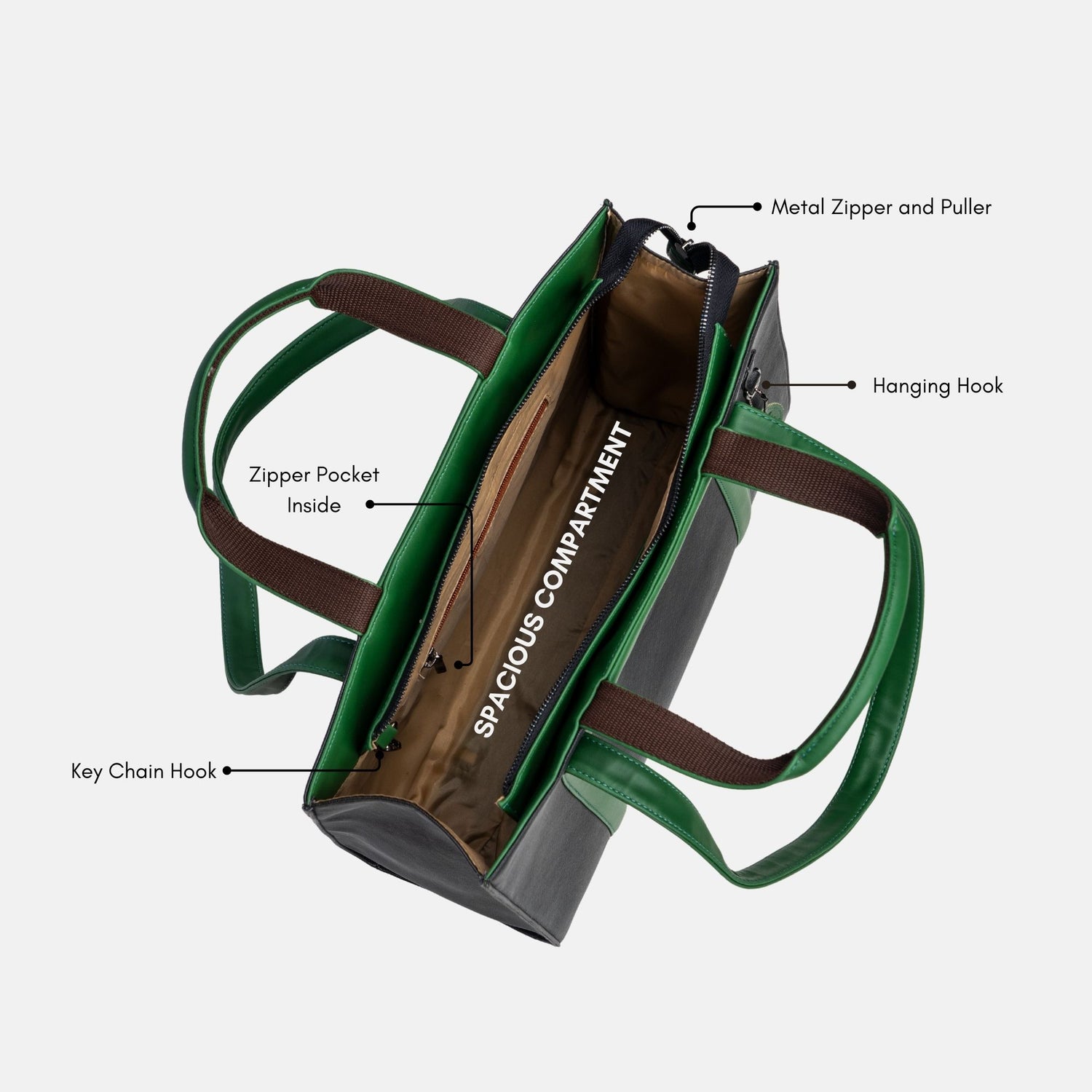 Lady Leader Tote Bag ( Green And Black )