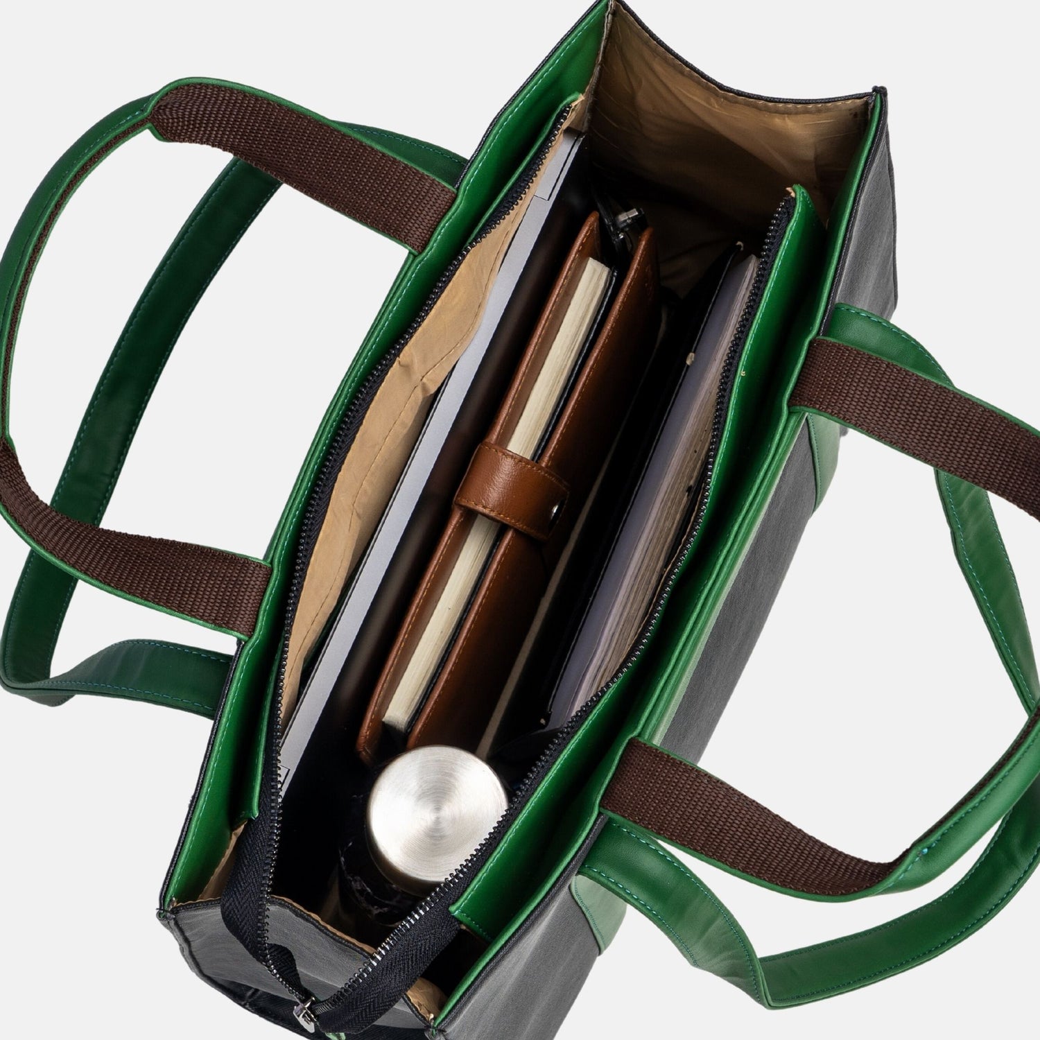 Lady Leader Tote Bag ( Green And Black )